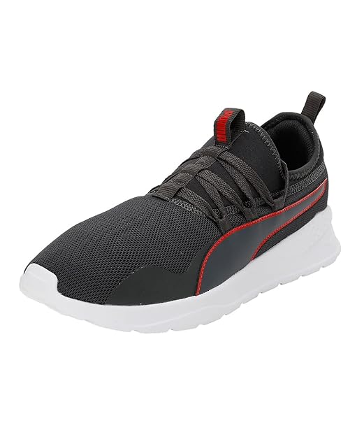 PUMA Men, Manor V2, Dark Shadow-High Risk Red-White, Sneaker, 8UK