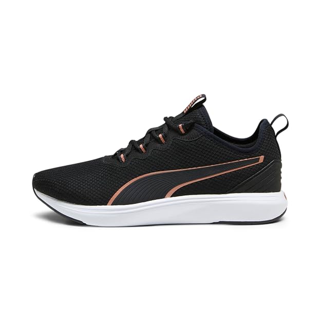 PUMA Unisex-Adult Softride Cruise 2 Black-Rose Gold-White Running Shoe - 4 UK
