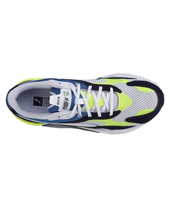 Puma unisex-adult RS-X³ Twill AirMesh Puma White-Peacoat Sneaker- 3 UK