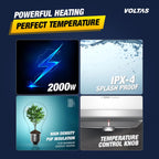 Voltas Aqua Prime 15L, 4 Star Vertical Mounting 2000W Water Heater, with Quartzline Technology (Glassline Tank), Warranty: 2 year on product, 3 year on element, 7 year on tank