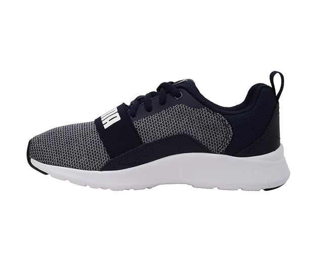 Puma Unisex-Kid Wired Knit Pre-School Peacoat-White Sneaker - 10UK