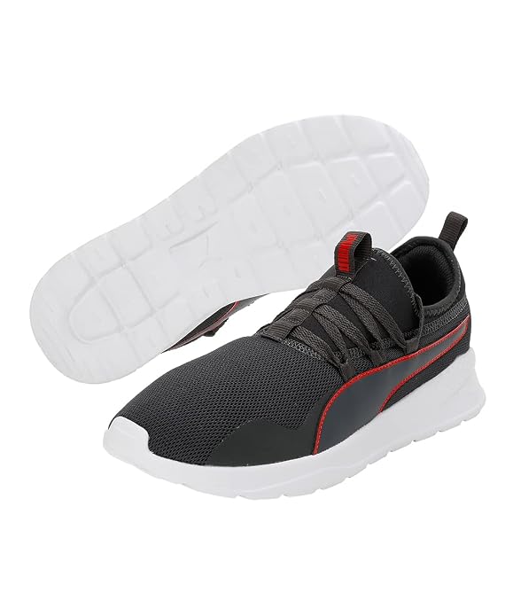 PUMA Men, Manor V2, Dark Shadow-High Risk Red-White, Sneaker, 9UK