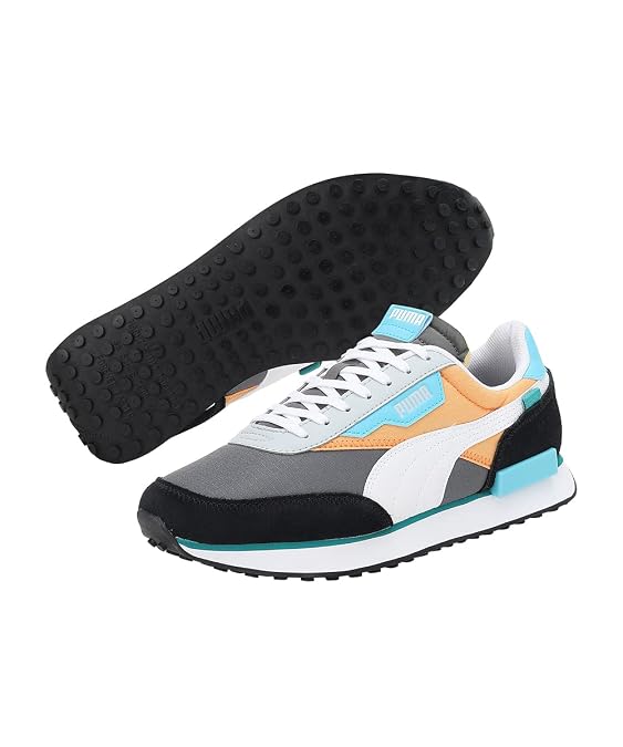 Puma Unisex-Adult Future Rider Play ON Cool Dark Gray-White Sneaker - 3UK