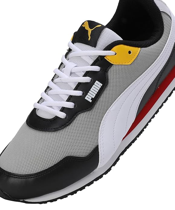 Puma Mens Denver Black-Nimbus Cloud-High Risk Red Sneaker - 7 UK