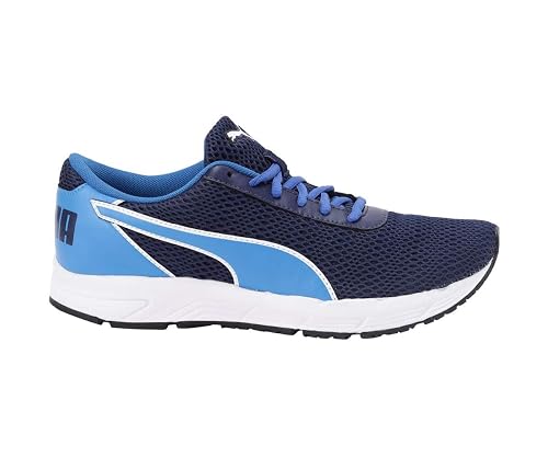 Puma Mens Metal Knit Peacoat White-Indigo Bunting Running Shoe- 10 UK