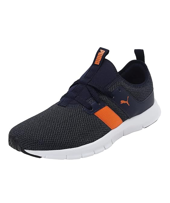 Puma Mens Flex Hype Peacoat-Vibrant Orange Running Shoe - 8 UK