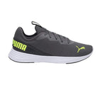 Puma Men Hustle XT Sneaker (Castlerock-Yellow Alert-White,4 UK )