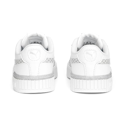Puma Girls Carina 2.0 Mermaid Pre-School White-Hero Blue-Silver Sneaker - 10UK