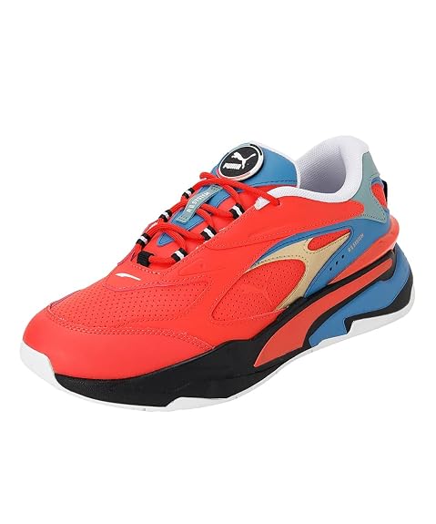 Puma unisex-adult RS-FAST RED GO FOR Firelight-Vallarta Blue-Puma Black Sneaker-6 UK