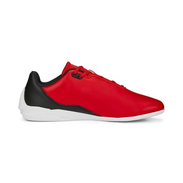 Puma Unisex-Adult Ferrari Drift Cat Decima Rosso Corsa-White-Black Sneaker - 8UK