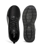 PUMA Unisex-Adult Kenton Black-Silver Sneaker - 8UK
