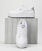 Puma Womens Karmen Pop-up Metallics Sneaker ( White , 4 )