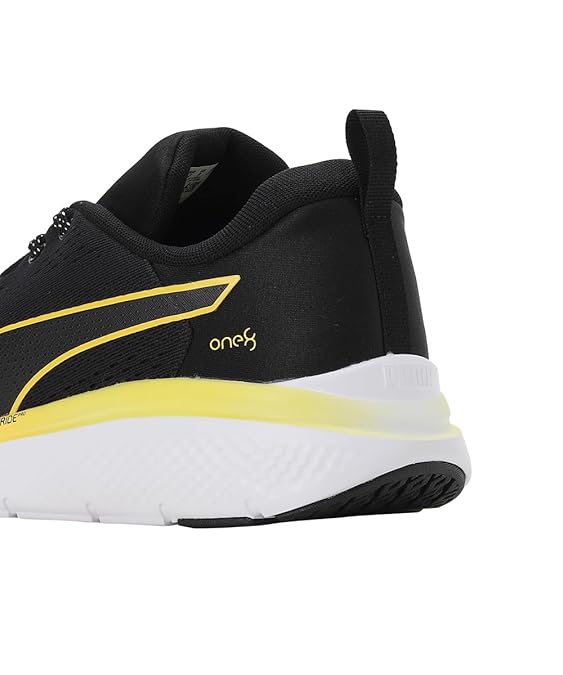 Puma Unisex Adult Softride Pro Echo Running Shoe ( Black-Yellow Blaze , 12)