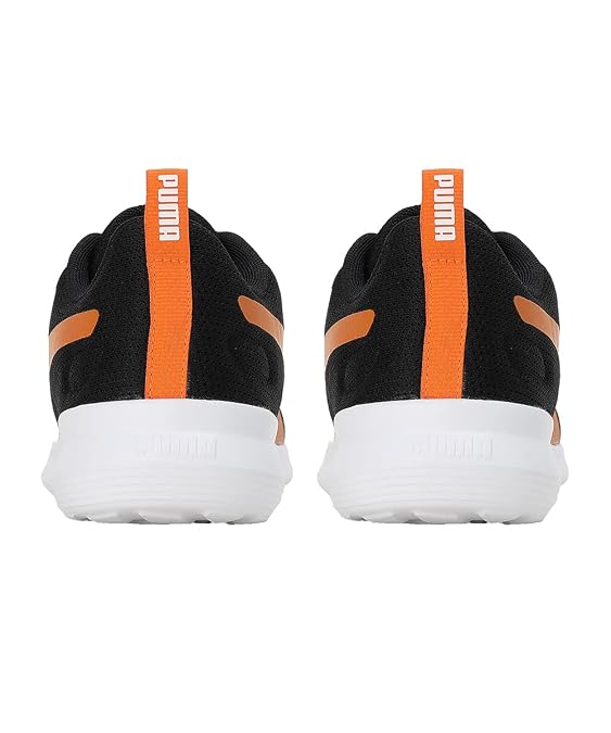 Puma Mens Fireball Black-Vibrant Orange-White Sneaker - 9UK