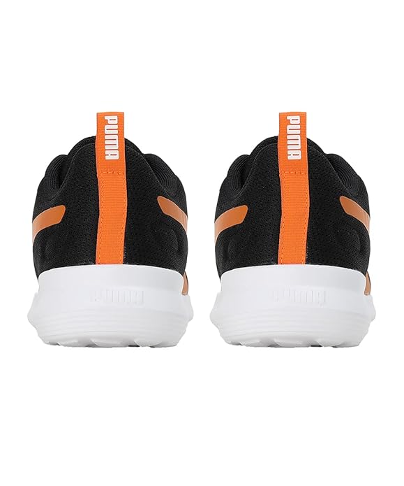 Puma Mens Fireball Black-Vibrant Orange-White Sneaker - 9UK