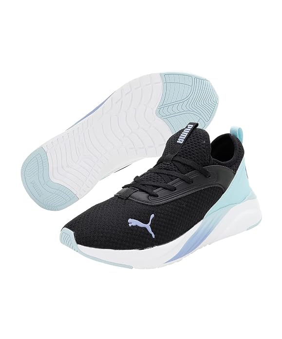 Puma Womens Softride Ruby Luxe WN's Black-Light Aqua Running Shoe - 3UK