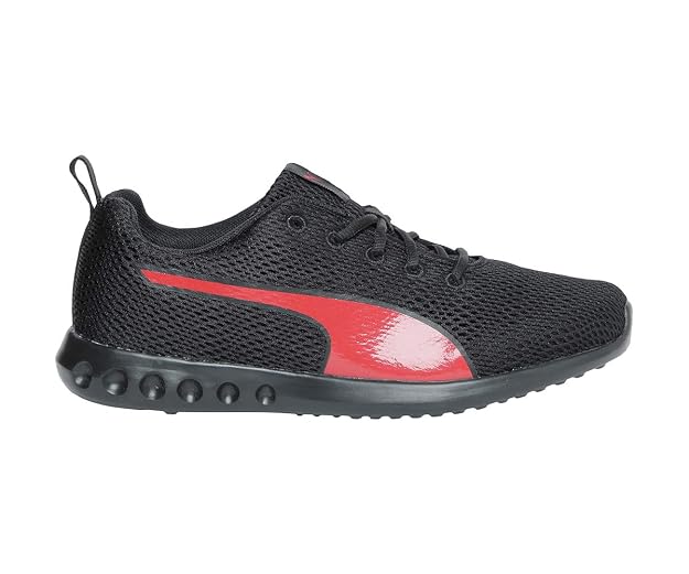 Puma mens Cario Puma Black-Ribbon Red Running Shoe - 6 UK