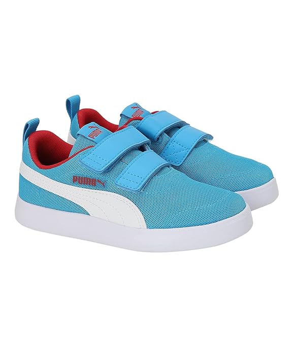 PUMA Unisex Kids Courtflex v2 Mesh V PS Sneaker (Ocean Dive White , 2 )