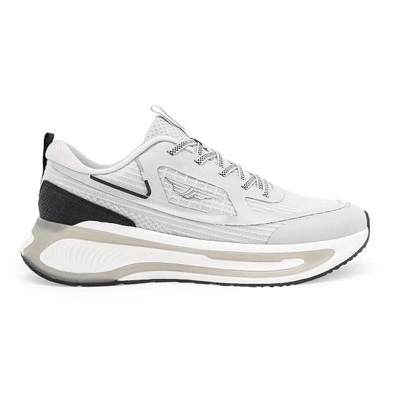 Red Tape Athleisure Shoes for Men | Cultured Round-Toe Shape & Cushioning Technology Grey/Black 9 UK