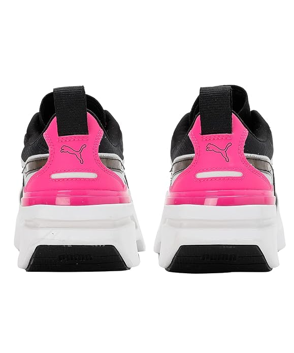 PUMA Womens Kosmo Rider Tech Wns Black-Feather Gray Sneaker - 4UK