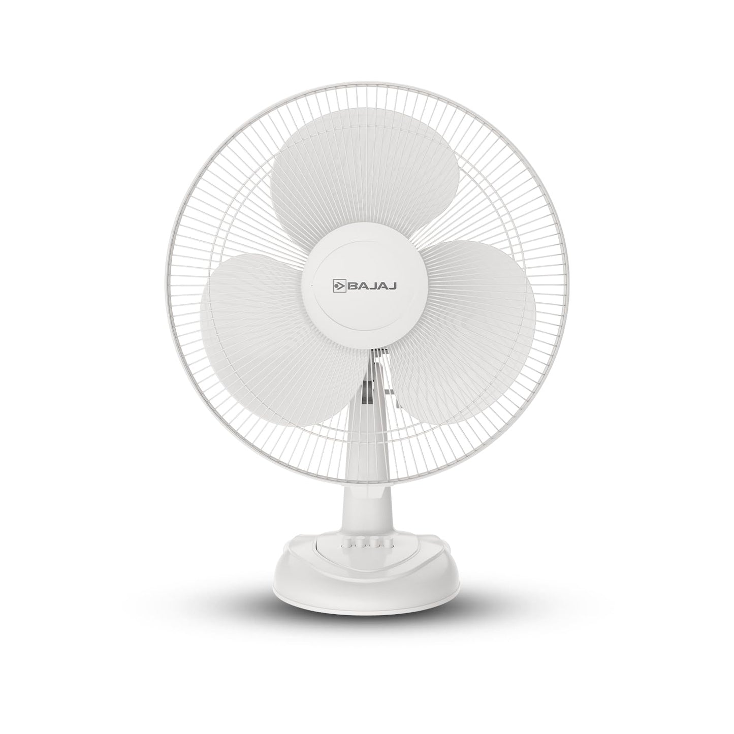 Bajaj Frore Neo Table Fan 400 MM | Table fans for Home & Office |Aerodynamically Balanced Blades| 100% CopperMotor| HighAir Delivery|3-Speed Control【White】