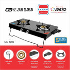 UCOOK JUNTO By United Ekta Engg. A Series XL Gas Stove With Glass Cooktop (2 Burners)