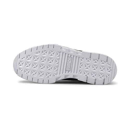 Puma | Womens | Mayze Platform Sneakers | White-Black | 6UK