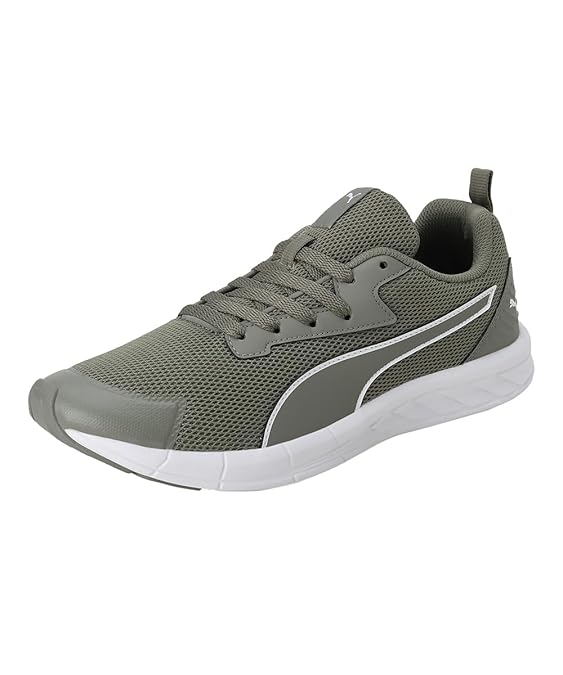 Puma Mens Lyrid Running Shoe (  Vetiver-White-Black , 7 )