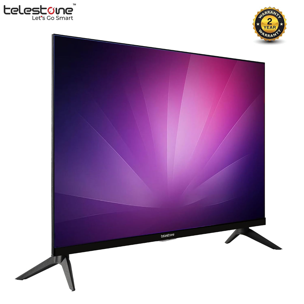Telestone 43" Full HD LED TV | Smart TV | Bezel-Less Design | Android 9 | Dual Remote | 350 Nits Ultra Bright Display & Powerful Sound