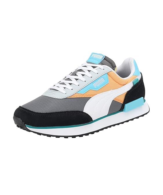Puma Unisex-Adult Future Rider Play ON Cool Dark Gray-White Sneaker - 3UK