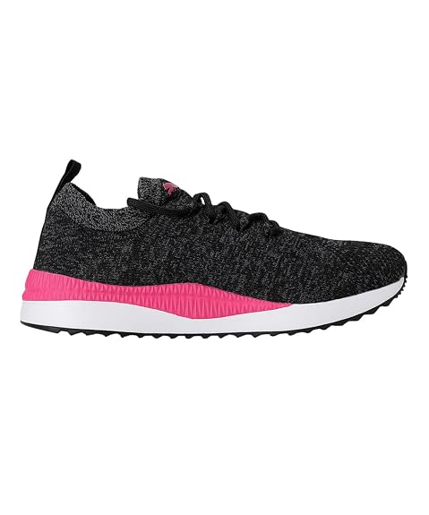 PUMA Unisex-Adult Pacer Next FS Knit Black-Beetroot Purple Sneaker - 4 UK (37491906)
