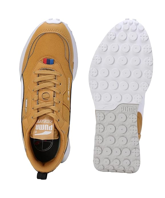 Puma Unisex-Adult BMW MMS Rider FV Amber-White Sneaker - 6 UK
