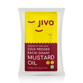 Jivo Cold Pressed Kachi Ghani Mustard Oil 1 Ltitre Pouch | High in Monounsaturated Fats (MUFA) | Vitamin A and D Fortified Oil | Cholesterol and Trans Fat Free | Ideal for Frying, Roasting, Tempering, and Pickling