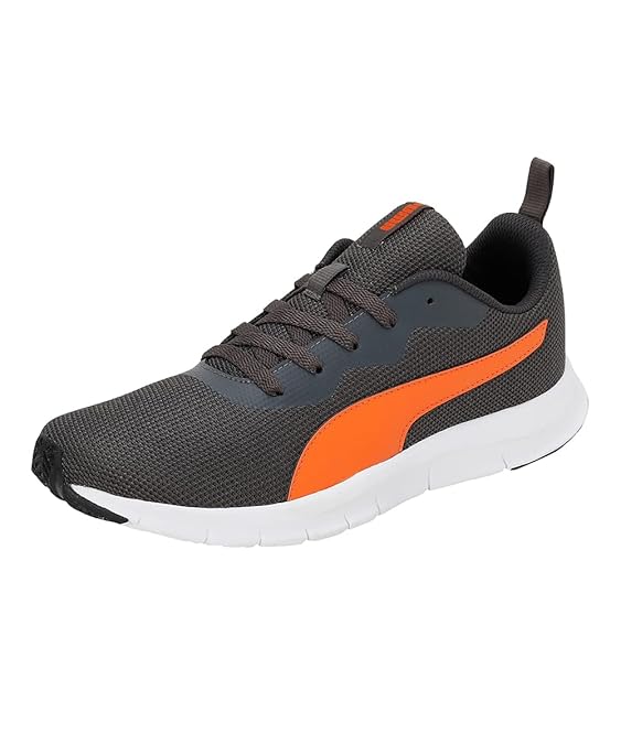 Puma mens Snatch V2 Dark Shadow-Vibrant Orange-White Sneaker - 8 UK