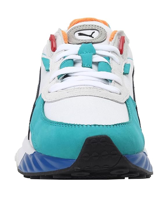 Puma Unisex-Adult, Wild Rider Layers, White-Viridian Green, Sneaker, 4UK