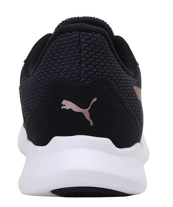 Puma Unisex Adult INTERFLEX Runner Walking Shoe (Black-Rose Gold-White , 6 )