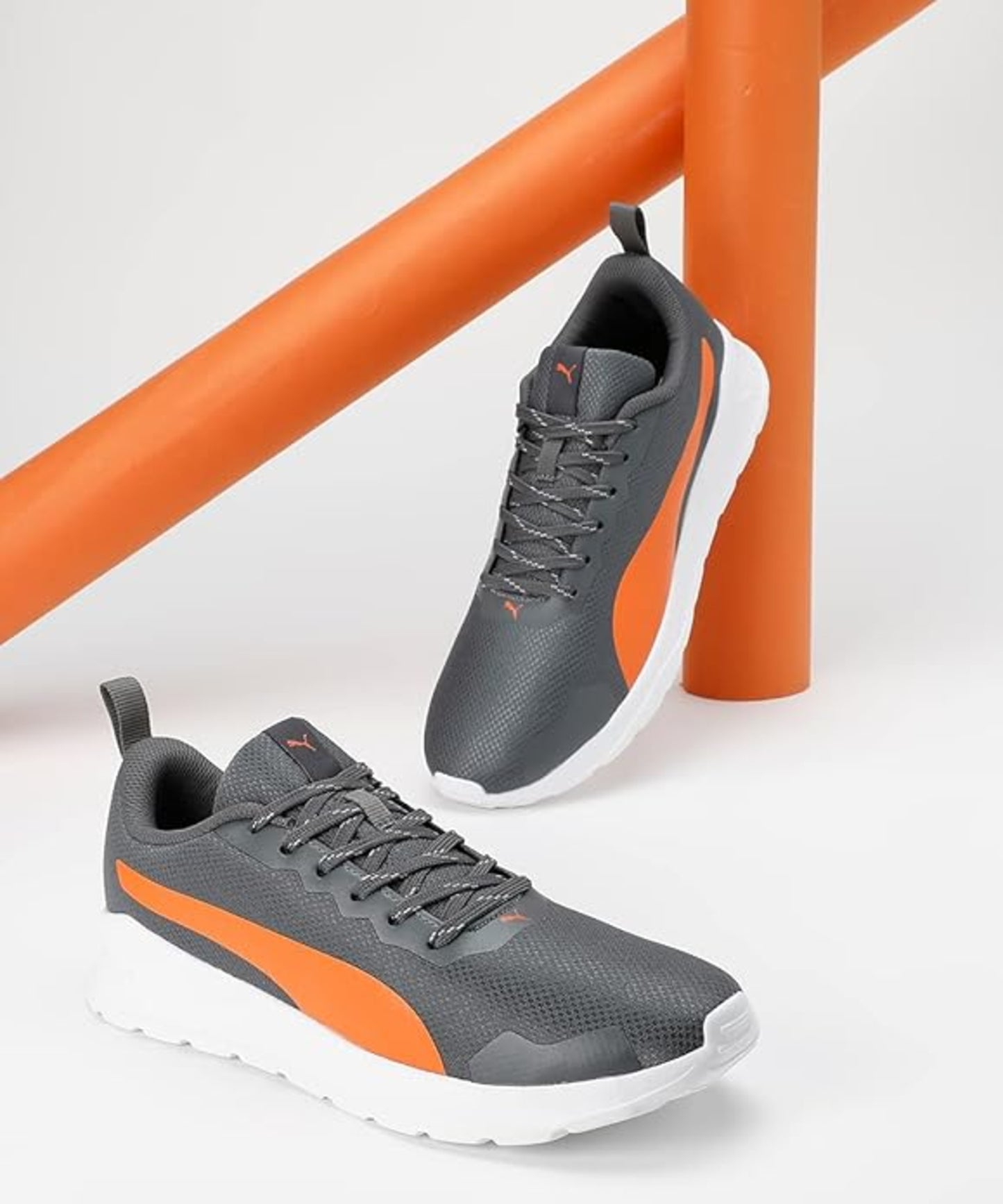 Puma Unisex-Adult Kenton Castlerock-Vibrant Orange Sneaker UK-9 (39144504)