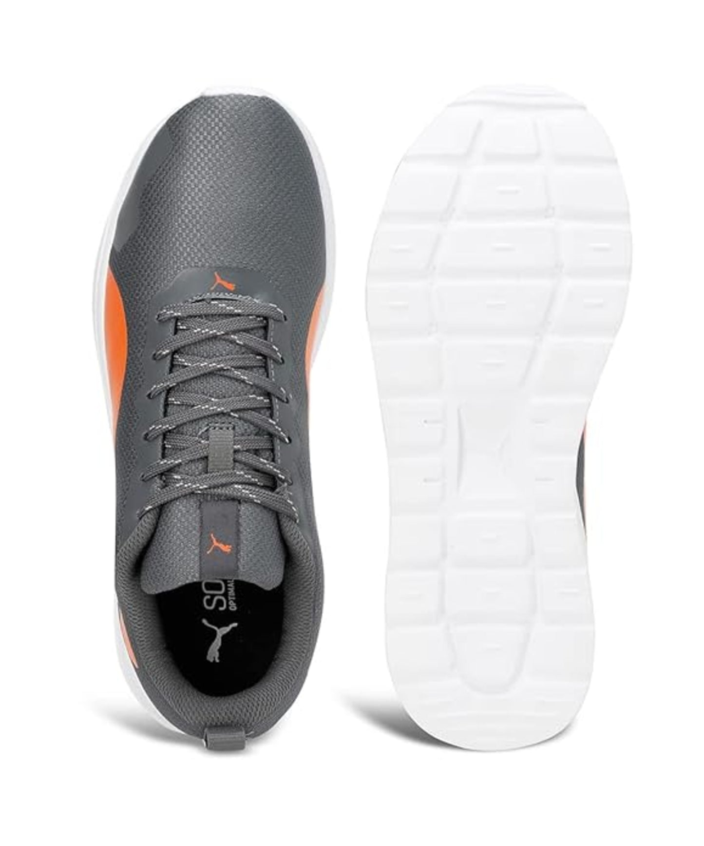 Puma Unisex-Adult Kenton Castlerock-Vibrant Orange Sneaker UK-9 (39144504)