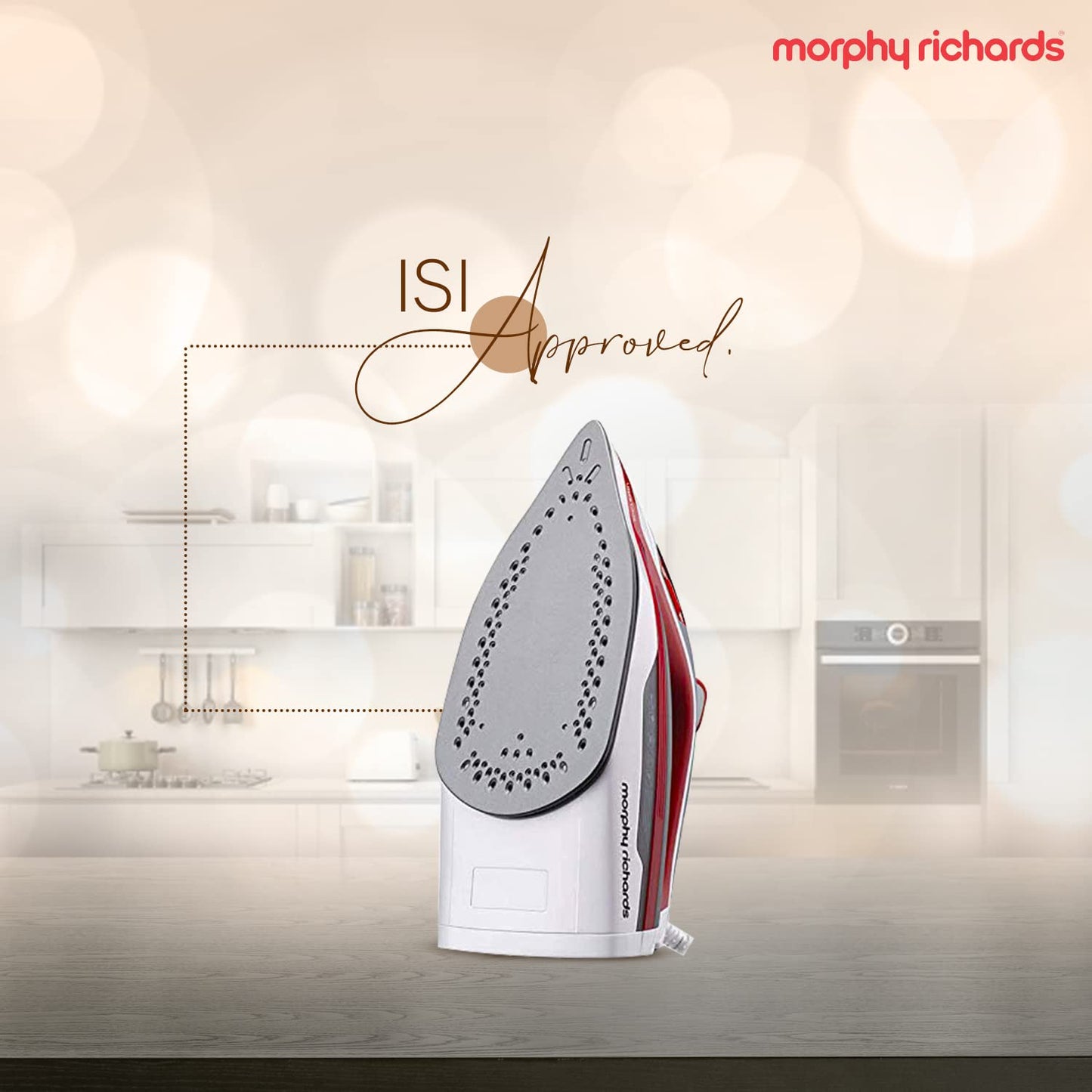 MORPHY RICHARDS ULTRA GLIDE  1600W RED GREY STEAM IRON