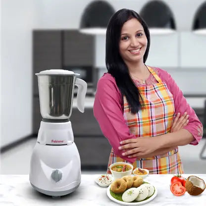 FABIANO FAB-MG-03 TULIP 500 WATTS MIXER GRINDER (3 JARS WHITE GREY)