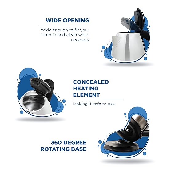 KITCHEN KIT ELECTRIC KETTLE, 1.8L STAINLESS STEEL TEA KETTLE, FAST BOIL WATER WARMER WITH AUTO SHUT