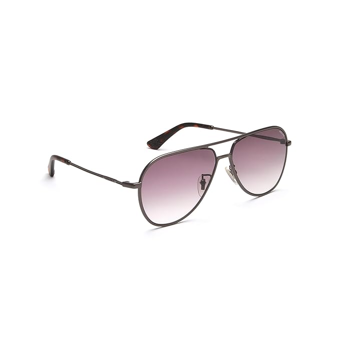 Police Eyewear | Brown Gradient Lens Aviator Sunglass | Full Rim | Shiny Dark Gun Brown Frame With 100% U.V. Protection | Men Sunglasses | Large Size | Spl359A59568Sg