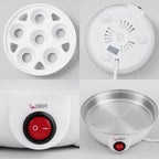 Ubon EB-2000 egg boiler with 3 Boiling Modes Automatic Operation with Overheat Protection Egg Cooker (White, 7 Eggs)