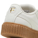 Puma Girls Creeper PHATTY Nubuck PS Warm White-Gold-Gum Sneaker - 2 UK