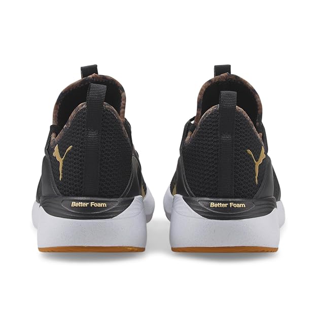 Puma Womens Better Foam Adore Safariglam Walking Shoe ( Black-Team Gold , 3 UK )