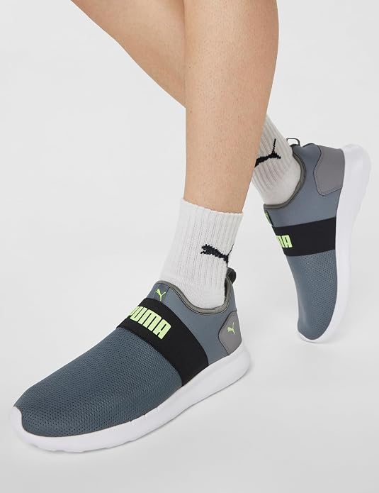 Puma Unisex-Adult Tronic Slip On Castlerock-Black-Fizzy Apple Sneaker - 11 UK