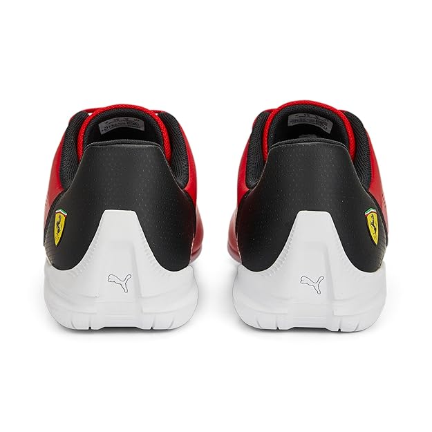 Puma Unisex-Adult Ferrari Drift Cat Decima Rosso Corsa-White-Black Sneaker - 8UK