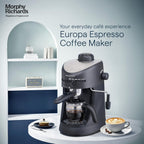 Morphy Richards New Europa 800-Watt Espresso and Cappuccino 4-Cup Coffee Maker (Black)