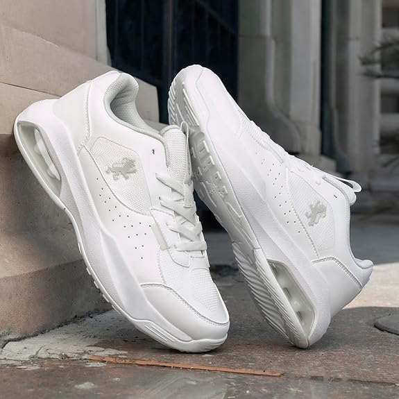 Red Tape Casual Sneaker Shoes for Men | Soft Cushioned Insole, Slip-Resistance, Dynamic Feet Support, Arch Support & Shock Absorption_White 9 UK