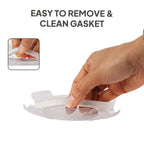 CELLO Royale Glass Lunch Box Set of 3 Pcs with Jacket, Clear | Microwave & Dishwasher Safe 3 x 320ml Square Glass Containers |Leadfree, Leakproof, Airtight Clip Lock Lid Tiffin Box For Office & Travel